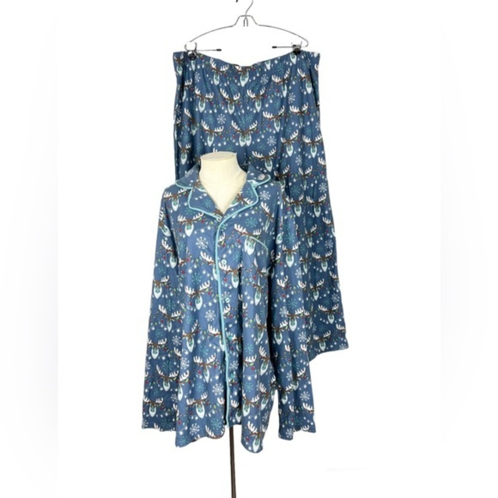 Nite Nite Munki Munki flannel pajamas size XXL Moose Christmas reindeer Mens